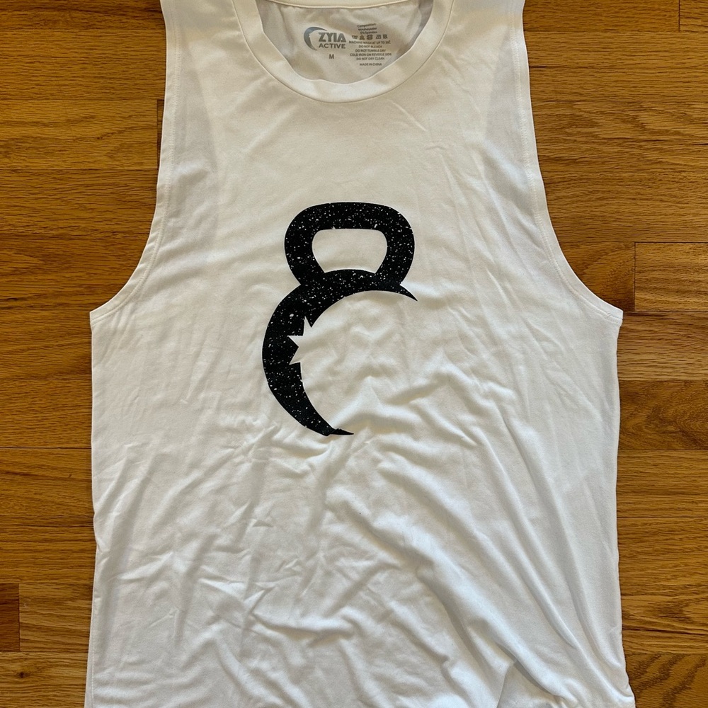 ZYIA White Kettlebell Tank